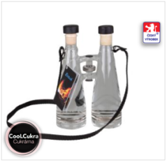 Dárková láhev - Dalekohled 0,35 l, dřevěná bedýnka - švestka 40 %