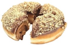 Donut -  S náplní - MIX OŘÍŠEK s mléčnou čokoládou s nugátovým krémem