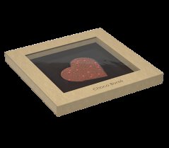 ChocoBonte čokoláda srdce  s hořkou čokoládou extra a zdobením