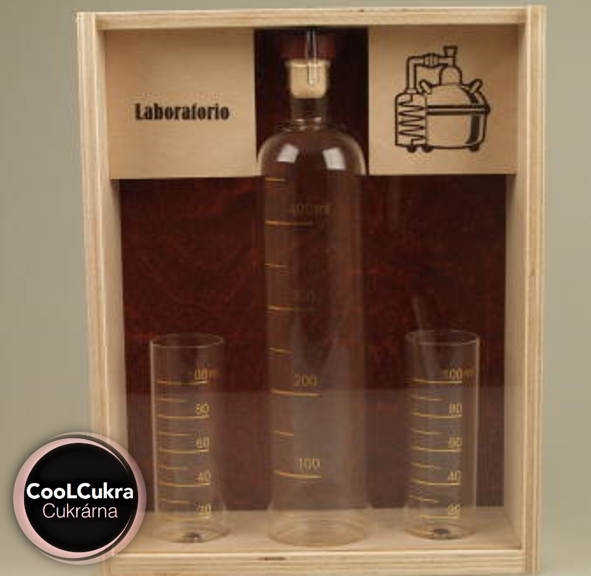 Dárková láhev - Sada Laboratorio 0,5 l – švestka 40 %
