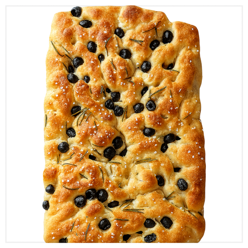 Pečivo - Focaccia olivová 900g